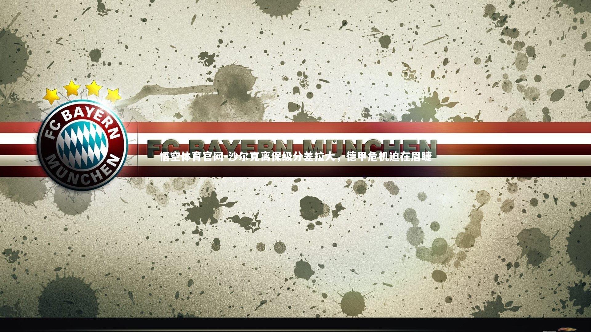 沙尔克离保级分差拉大，德甲危机迫在眉睫